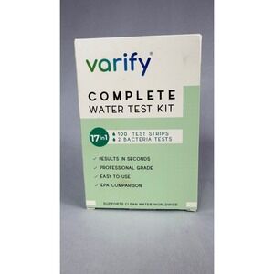 Varify Complete Water Test Kit 17-in-1 100 Strips 2 Bacteria Tests Lead Fluoride